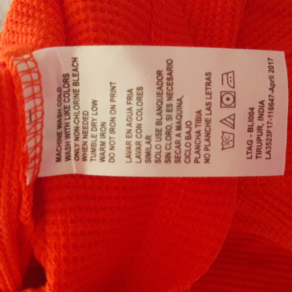 French Toast Crewneck LS Thermal Tees Bundle Boys 14/16 Slim Fit, Orange Blue - Picture 7 of 13